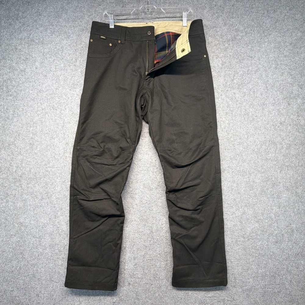 Kuhl Hot Rydr Flannel Lined Pants Dark Brown Mens 34x30 Hiking Workwear